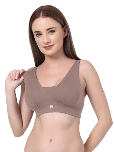 ZELENA Nursing Feeding Bra for Women Full Coverage | Adjustable Straps, Fixed Absorbent Pads & Underbust Support | Soft Modal Maternity Bra for Pregnancy & Breastfeeding - Coco