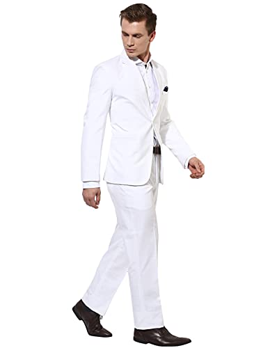 Image of hangup Men's Cotton Blend Formal Suit-Dress Set