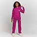 New Balance Girls Athletic 2 Piece – Soft fleece Pullover Hoodie Sweatshirt & Joggers Sweatsuit Activewear Set (4-12)