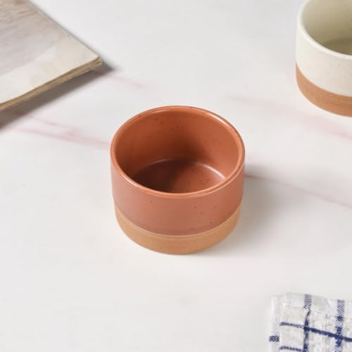 Image of Nestasia Ceramic Serving Platter Set of 5 | 4 Small Ceramic Snack Bowls with 1 Bamboo Wood Tray | 100% Food Safe Tray Set - Perfect for Serving Dips, Dry Fruits & Snacks