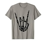 Skeleton Hand Horns Rock n Roll Music Lover T-Shirt
