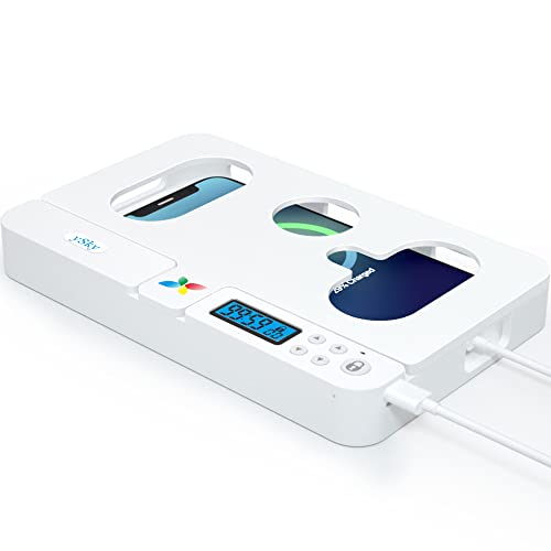 ySky Portable Smart Auto Phone Timer Lock Box for iPhone and Android Phones, Self-Control Timer Locker to Help Kids,Students, Adults Focus Back,Prevent Excessive Games, Mobile Phone Addiction(White)