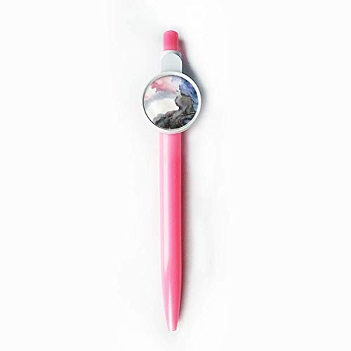 Stylo à bille rétractable aquarelle bleue idéal pour vos carnets de notes