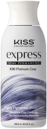 Kiss Express Semi-Permanent Hair Color 100mL (3.5 US fl.oz) (1 Count, Platinum)