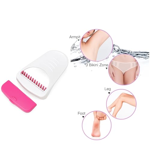 Image of Women's Disposable Razors (Pack of 12) | Single-Use Shaving Razor with Stainless Steel Blades for Legs, Arms & Underarms | Pink & White | Safe & Smooth Shave