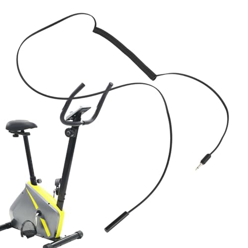 Cable de sensor para bicicleta de apartamento, interruptor de cuchillas, conector de audio CC, cable de resorte, cable de PU de 116 cm para equipos de fitness y velocidad, accesorio de rec