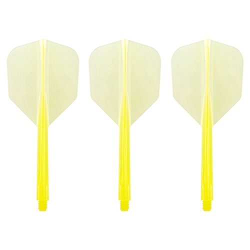 Darts Corner Condor Integrated Flight & Stem - Zero Stress - Small - Long Clear Yellow - 1 Set (3)