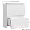 Vida Designs Denver - Comodino con 2 cassetti, colore: Bianco #1