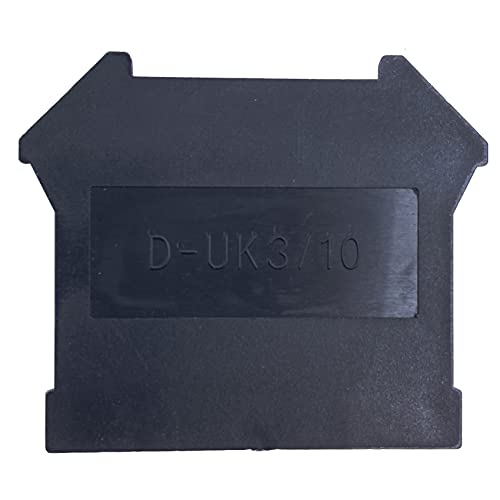 Erayco D-UK3/10 End Cover for 3N 5N 6N 10N 16N DIN Rail Mounted Terminal Block (Pack of 20)