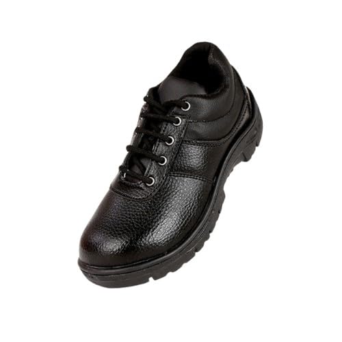 Steel Toe Cap Safety Shoes, Black, Synthetic Leather, Lace-up, Slip-Resistant, for Industrial Use (Size 9)-picture-31