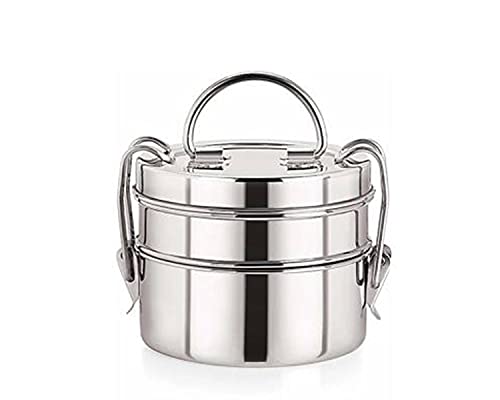 Image of BLeaf- Stainless Steel-2 Container Lunch /Tiffin Box-Food Grade 2 Tier (650ml)