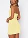 Pungdra Women's Sexy Halter V Neck Mini Dress for Women Summer Slim Fit Going Out Club Party Bodycon Short Dresses Yellow Large