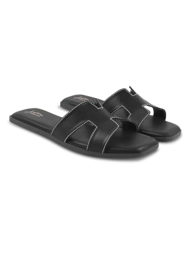 Image of JM LOOKS Women's Open-Toe Slip-On Flat Sandals