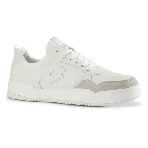 Image of Lotto Men Hoop Star OG White Leather Sneakers