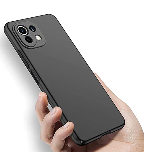 Image of Mobile Back Cover Case for Xiaomi Mi 11 Lite (Silicone Case|CameraProtection|Black SC1510)