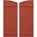 Ekena Millwork ARW101BE621X46CLH Americraft Six 2 Exterior Real Wood Joined Board-n-Batten Shutters w/Elliptical Top (Per Pair), 21"W x 46"H, Colorful Leaves