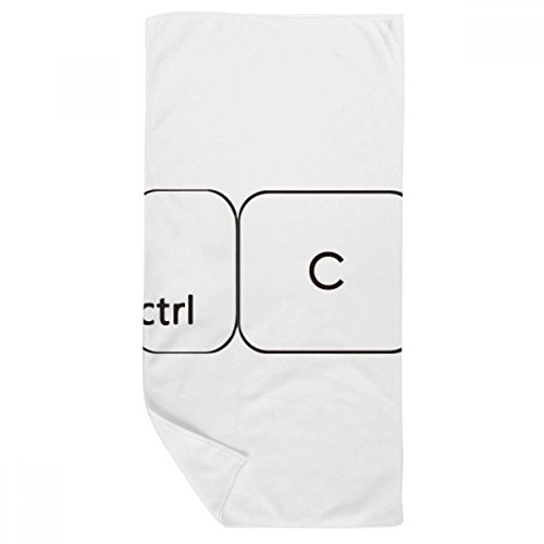 Serviette de bain originale clavier Ctrl C petite débarbouillette douche multicolore 35x70cm - 2