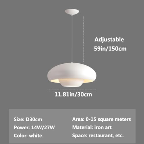 Lámpara de hongo LED colgante japonesa de hierro para mesa de comedor 7