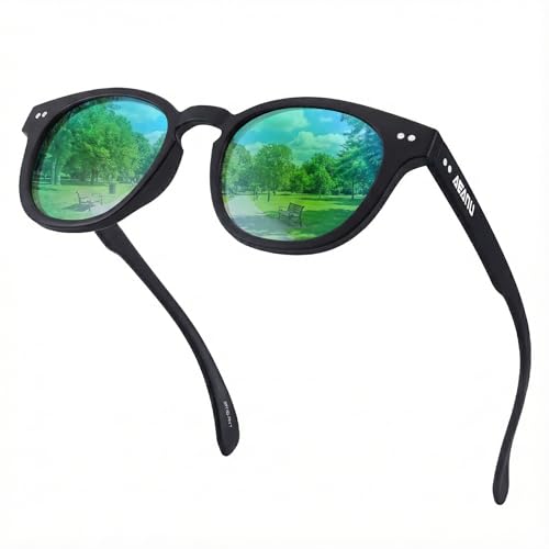 AEANU Gafas de sol polarizadas para hombres y mujeres, lentes de sol con protección UV400 para conducir, correr, pescar, senderismo, verde, Revo SPT122