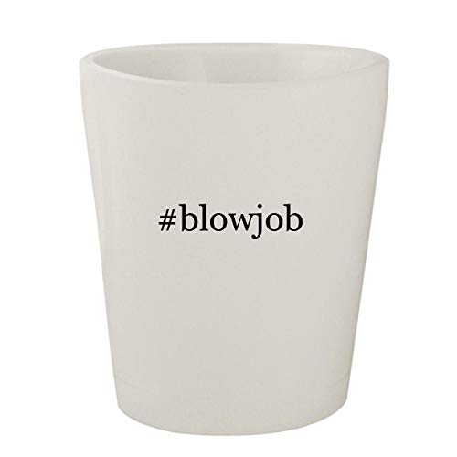 #blowjob - White Hashtag Ceramic 1.5oz Shot Glass