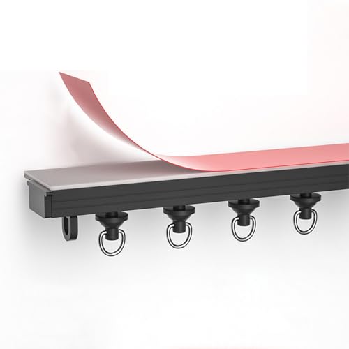 Riel de techo autoadhesivo para separar la cama del salón en pisos pequeños 2