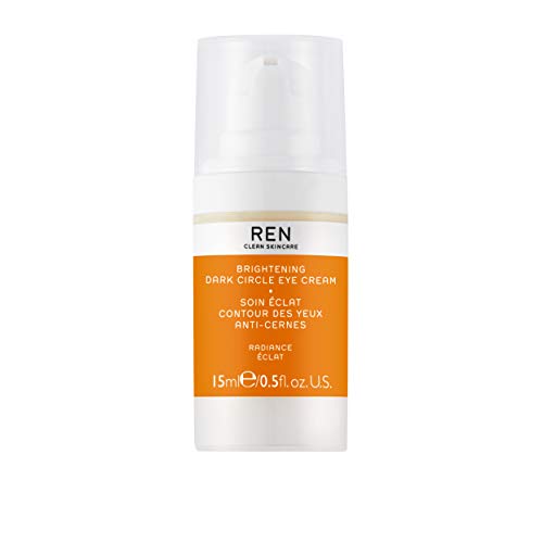 REN Clean Skincare - Radiance Brightening Dark Circle Eye Cream - Hydrates While Proven to Reduce Dark Spots in 7 Days - Clean, Vegan Facial Products, 0.5 Fl Oz