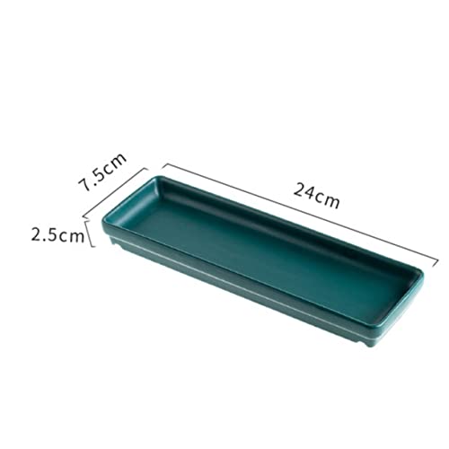 Plato largo para sushi y snacks color verde miniatura 2