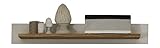 bücherregal nussbaum optik Modernes, pflegeleichtes Wandregal aus Holzwerkstoff in Korpus Pinie Weiß, Absetzung Nussbaum Satin (Nb.)