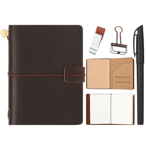 Thenshop Travelers Refillable Leather Journal...
