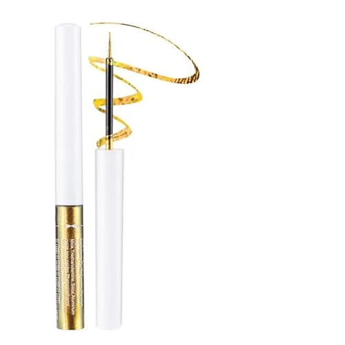 Chameleon - Delineador de ojos líquido, resistente al agua, brillo metálico dorado brillante, delineador de ojos multicromático, sombra de ojos brillante, punta ultrafina, lápiz de ojos de larga