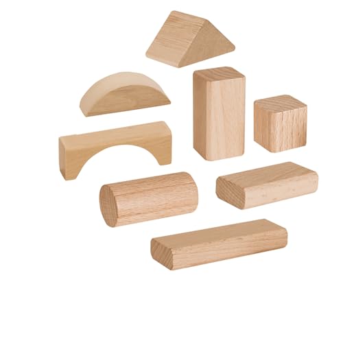 Eichhorn 100010141 100 naturfarbene Holzbausteine in der Aufbewahrungsbox mit Kordel und Sortierdeckel, für Kinder ab 1 Jahr – Ansicht 4