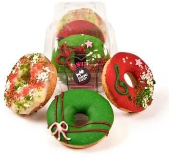 Yappy Woofmas Domuttz – Christmas Dog Treats Gift Box, 3 x 70g Festive Doggy Donuts – Dog Advent Calendar Alternative, Dog Christmas Stocking Stuffer, for Dogs By The Barking Bakery