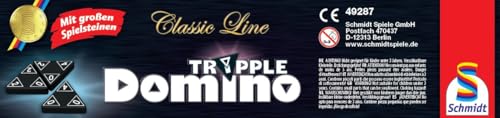Schmidt Spiele SSP49287 Classic Line, Tripple Domino, mit großen Spielsteinen, bunt, 0.75 l