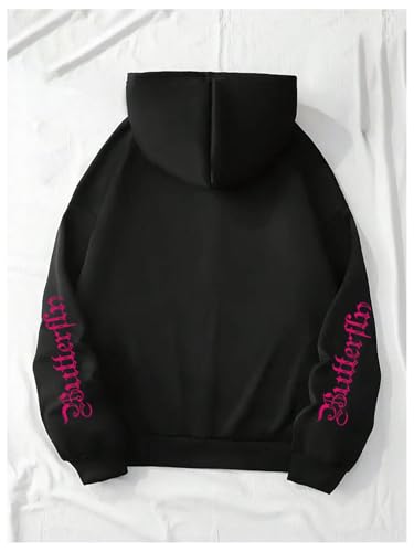 Women's Plus Size Zip Up Graphic Hoodies Drop Shoulder Long Sleeve Jacket Outerwear2