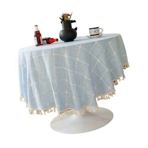 Nappe de repas en extérieur ronde de 140 cm en mélange coton et polyester de qualité supérieure