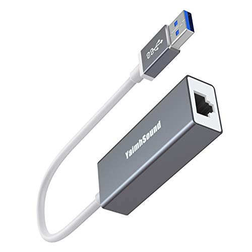 USB to Ethernet Adapter, Gigabit Ethernet to USB Adapter Supporting 10/100/1000Mbps LAN Network for MacBook, Chromebook, Matebook, Surface Pro, Xiaomi MI Box, Smart TV Box