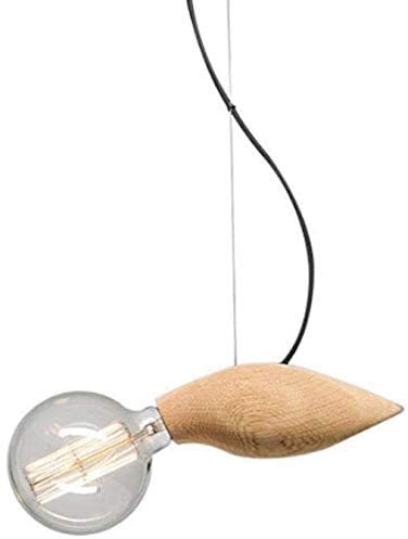 Aplique colgante de madera noble Iza, iluminación interior artesanal