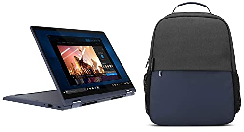 Image of Lenovo Yoga6 AMD Ryzen5 5500U 13.3 inch (33.782cm) FHD IPS Convertible Laptop (16GB /512GB SSD /Win10 /MS /Backlit Keyboard /Fingerprint Read) 82ND003PIN + 15.6 inch Slim Backpack