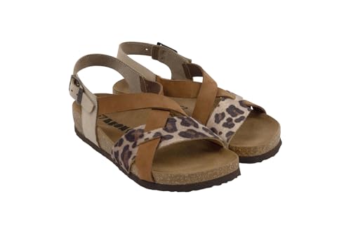 LEON Noa Women’s Italian Leather Sandals – Comfort Footbed, Made