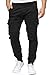 Produktbild Indicode Herren August Cargohose aus Baumwolle mit 6 Taschen | Cargo Chino Hose f. Männer Black, XL