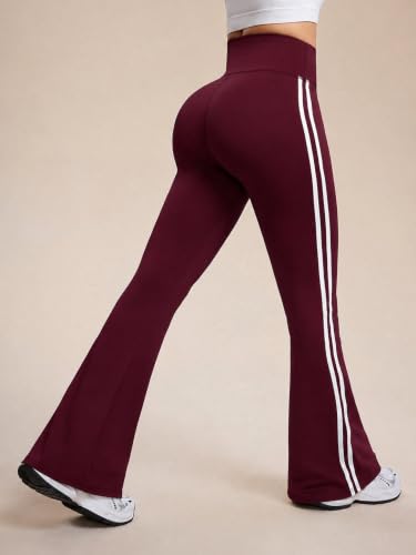 Image of Imperative High Waist Stretchable Flared Gym Pants for Women's | Gym Track Pants for Women with Side Pockets