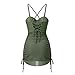 Women Sexy One Piece Swimsuit Solid Color Ruched Tummy Control Bathing Suit Mesh Swimdress Spring Summer Fashion