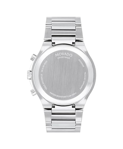 Movado SE Men's Sport Watch - Swiss Quartz Chronograph Movement, Stainless Steel Link Bracelet - 5 ATM Water Resistance - Luxury Fashion Timepiece for Him - 42mm3