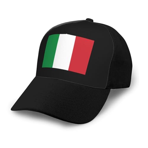 Italian Flag Unisex Classic Adjustable Curved Brim Baseball Cap, Trucker Hat