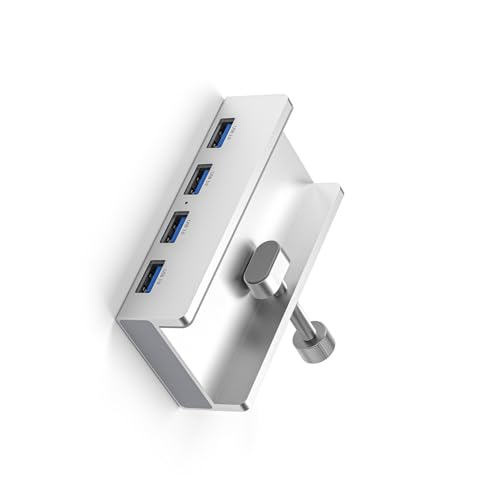 Clip USB3.0 HUB Concentratore Multiplo Docking Station 3 0 Tipo Dock Splitter Adattatore Estensione Accessori PC alluminio