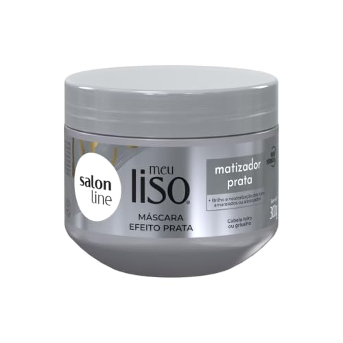 Salon Line, Máscara Matizadora, Meu Liso Prata, Vegano - Para Cabelos Lisos, 300g
