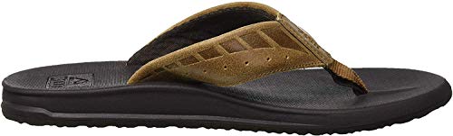 Reef Men's Sandals Phantom Leather | Athletic Flip Flops for Men with Contoured