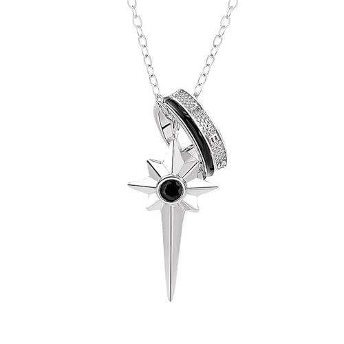 S925 sterling silver men geometric pendant collier tendance ins