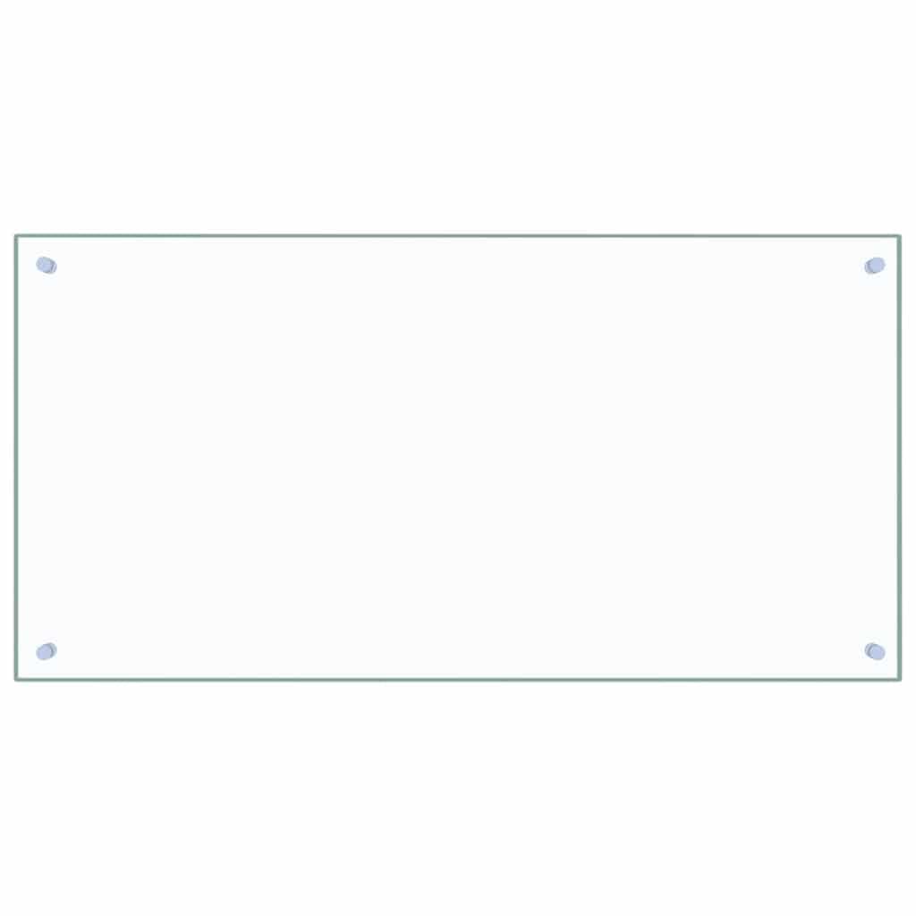 vidaXL Kitchen Backsplash, Transparent, 100x50cm, Tempered Glass, Heat-Resistant and Scratch-Resistant Wall Panel, Tile Splash Guard, Easy to Clean, Kitchen Décor