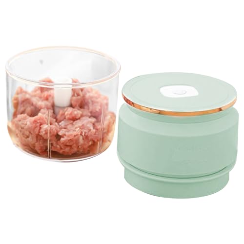 Picador Eléctrico para Alimentos | Procesador De Alimentos Con Carga USB - Cortador Eléctrico Portátil Sin Cable Con Recipiente Picadora Ligera Para Hogar Comida Bebé Ensaladas Uso Intensivo
